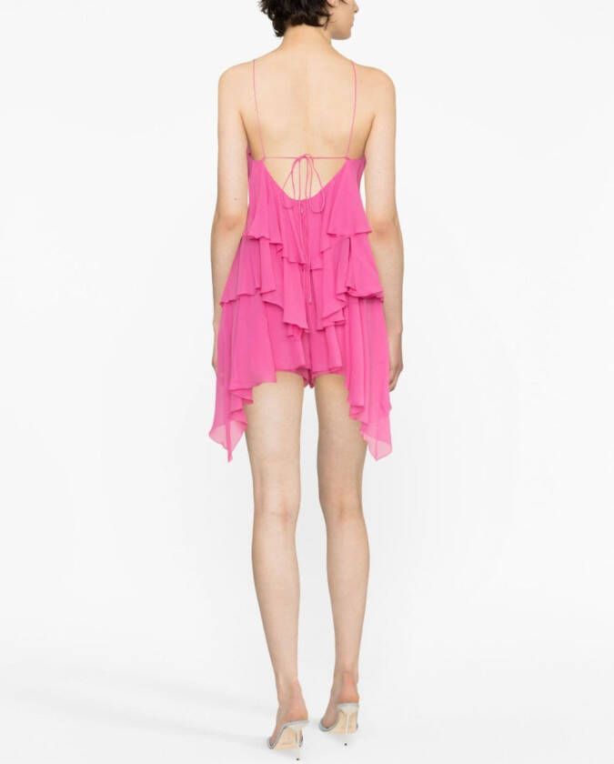 THE ANDAMANE Playsuit met ruches Roze