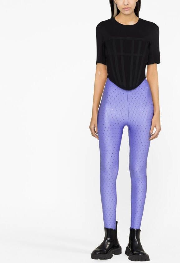 THE ANDAMANE Legging verfraaid met stras Blauw