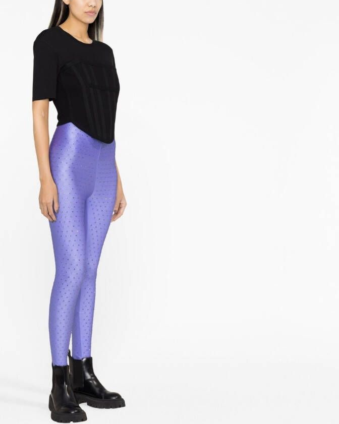 THE ANDAMANE Legging verfraaid met stras Blauw