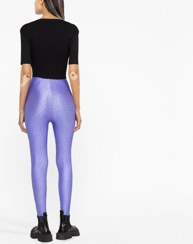 THE ANDAMANE Legging verfraaid met stras Blauw