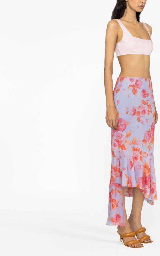 THE ANDAMANE Rok met bloemenprint Paars