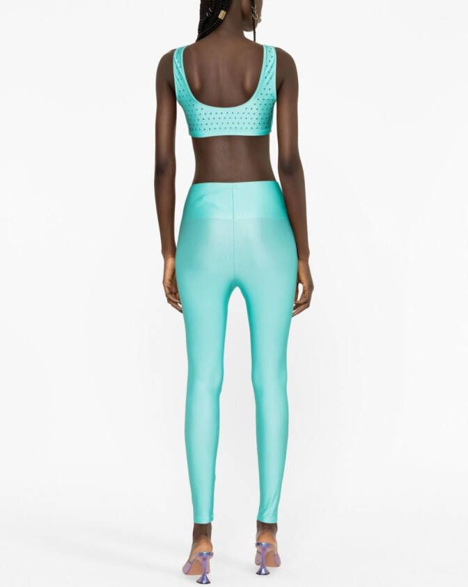 THE ANDAMANE Top verfraaid met stras Blauw