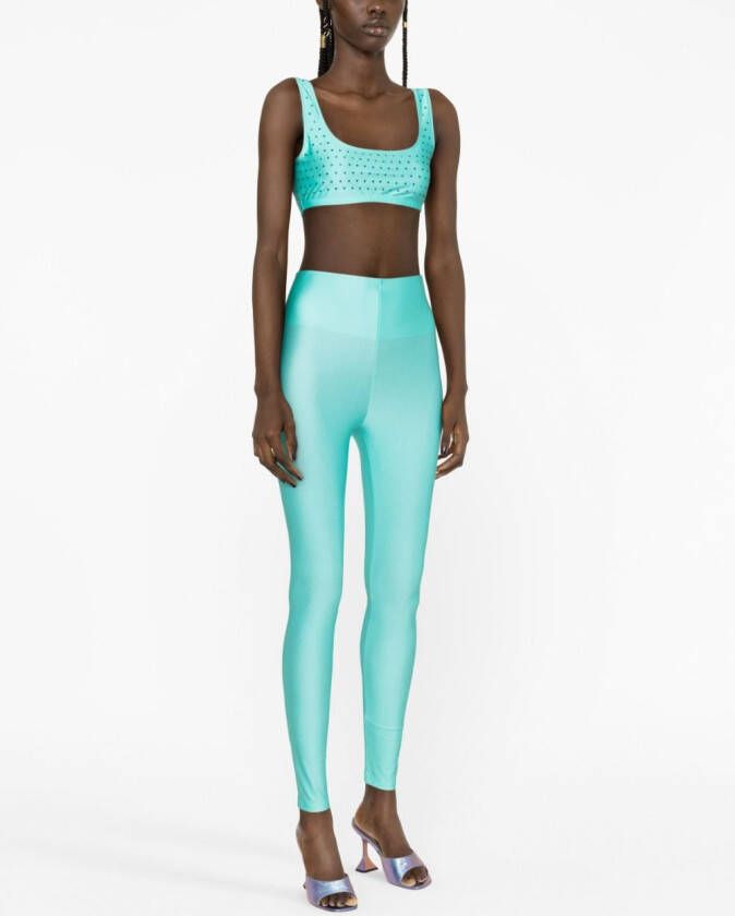 THE ANDAMANE Top verfraaid met stras Blauw