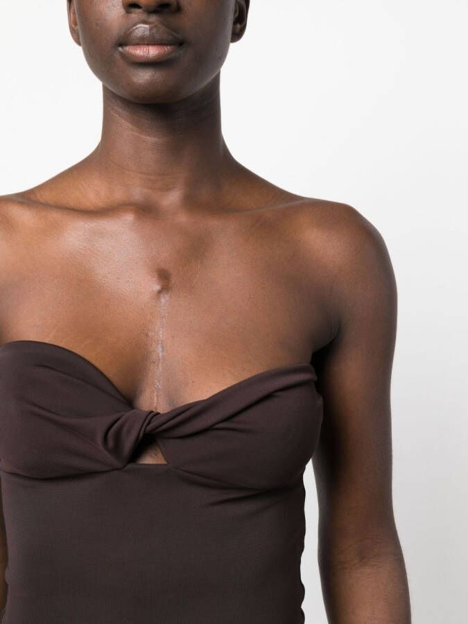 THE ANDAMANE Strapless top Bruin