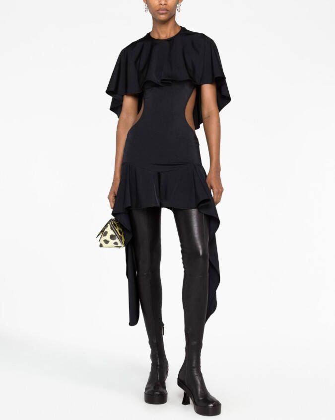 The Attico Mini-jurk met cape Zwart