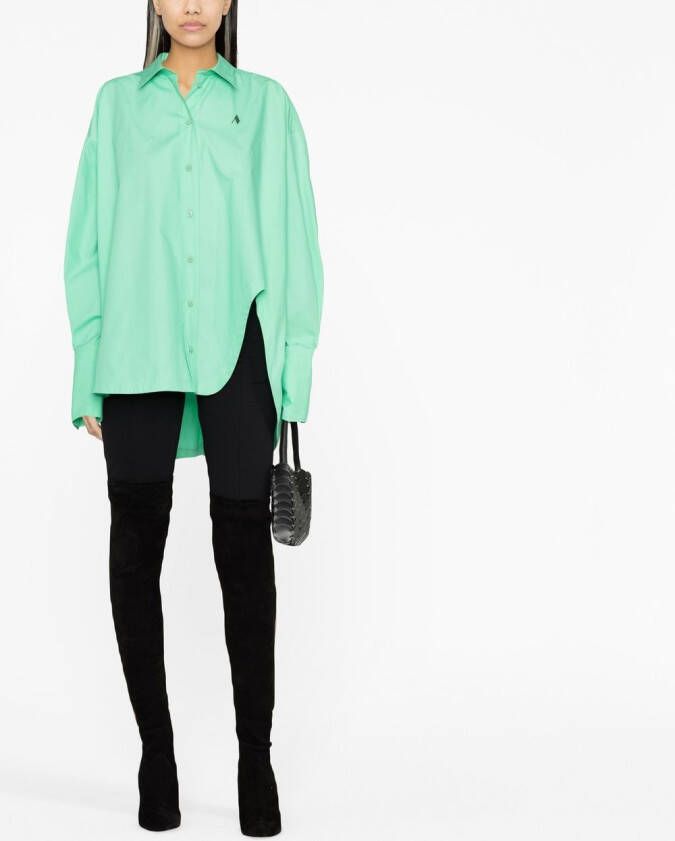 The Attico Asymmetrische blouse Groen