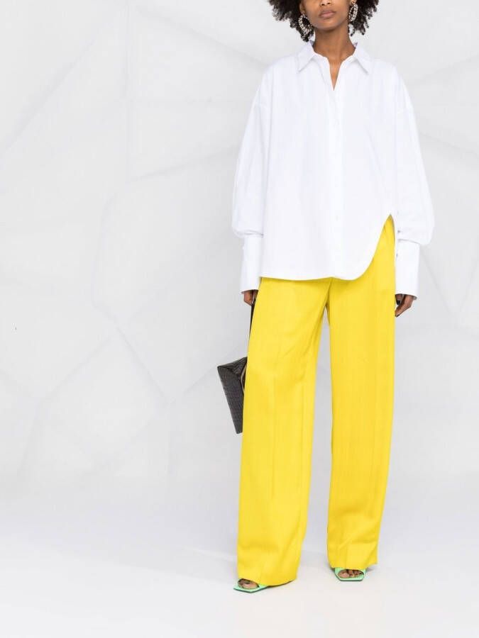 The Attico Asymmetrische blouse Wit