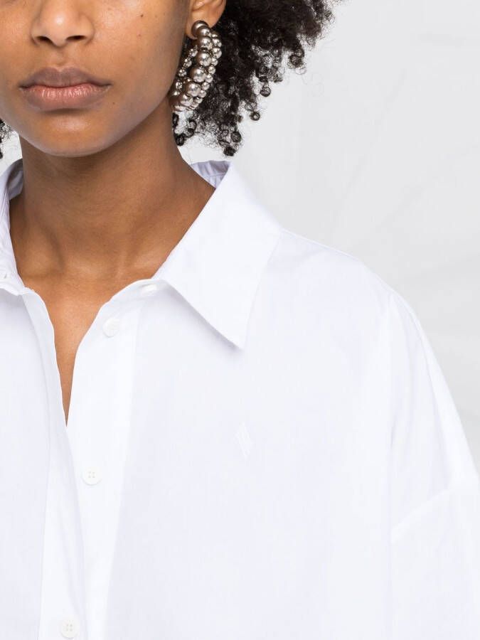 The Attico Asymmetrische blouse Wit