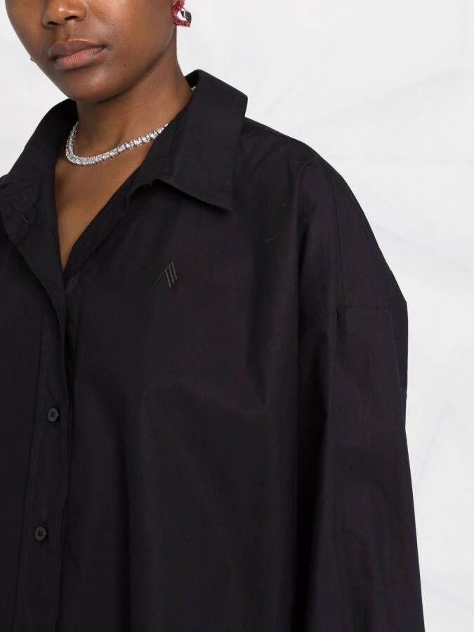 The Attico Asymmetrische blouse Zwart