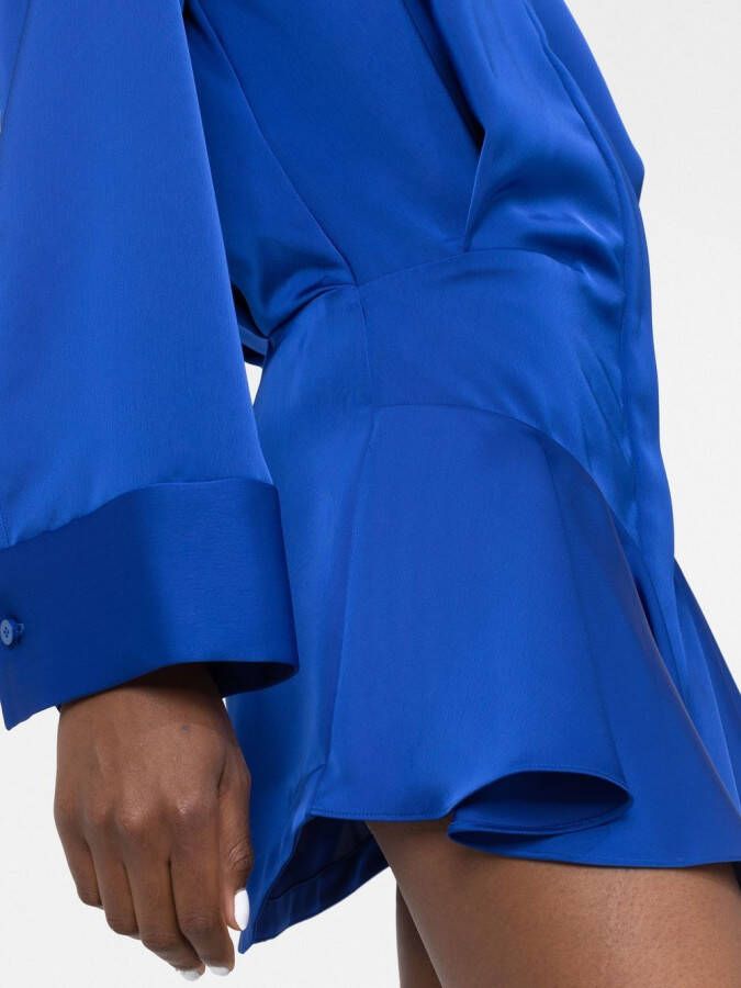 The Attico Blousejurk met ruches Blauw