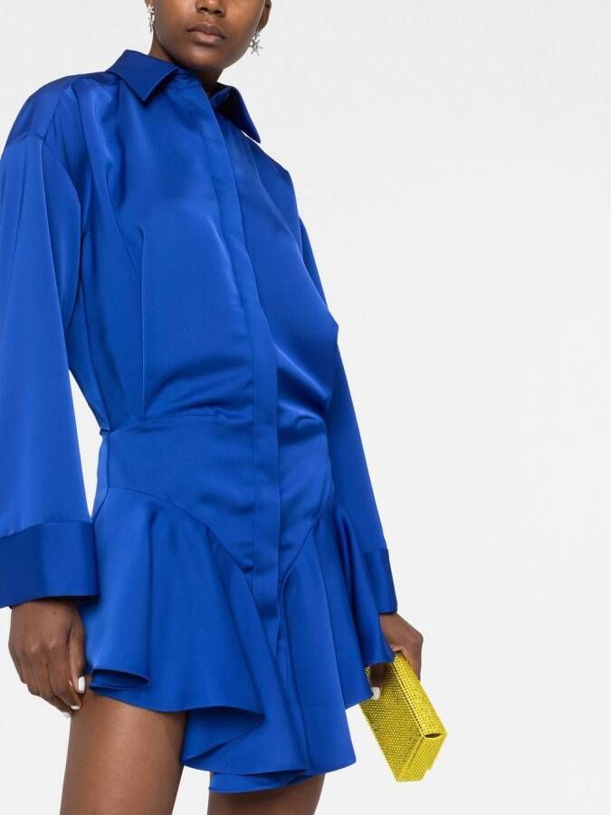 The Attico Blousejurk met ruches Blauw