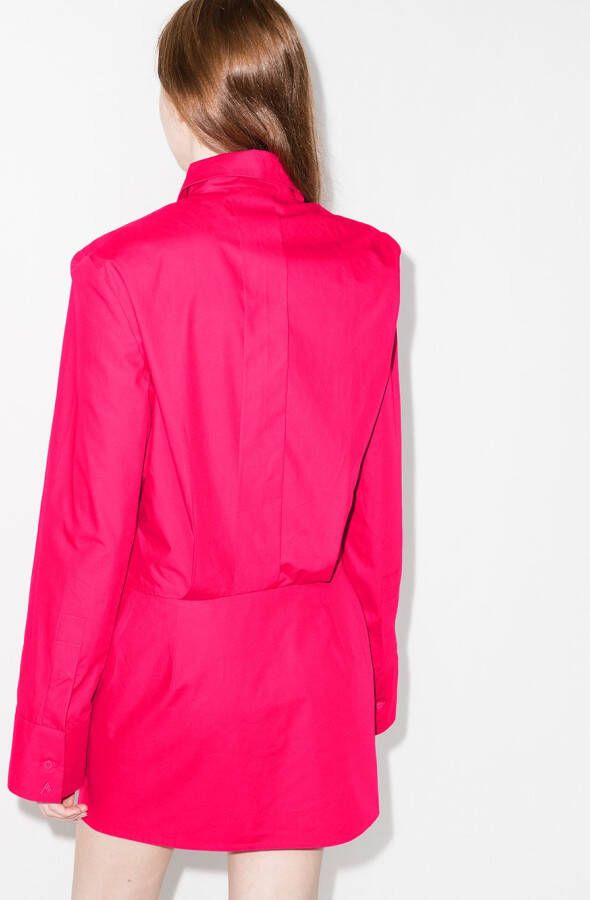 The Attico Blousejurk met wijde mouwen Roze