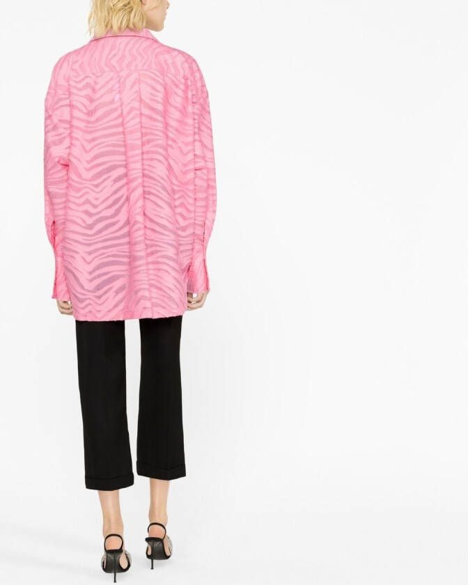 The Attico Diana shirt met lange mouwen Roze