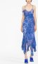 The Attico Gedrapeerde jurk Blauw - Thumbnail 2