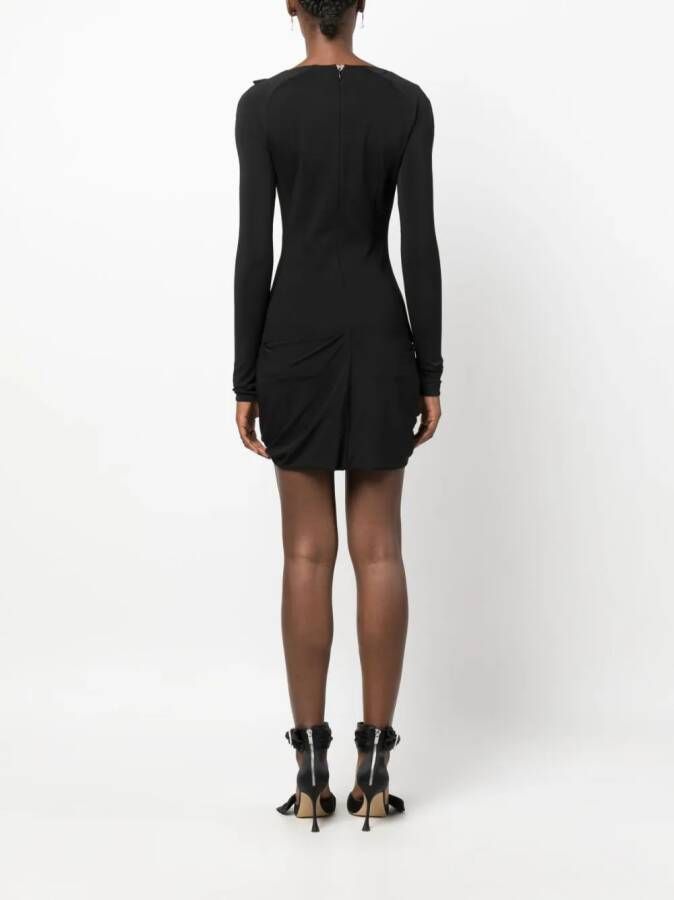 The Attico Geplooide mini-jurk Zwart