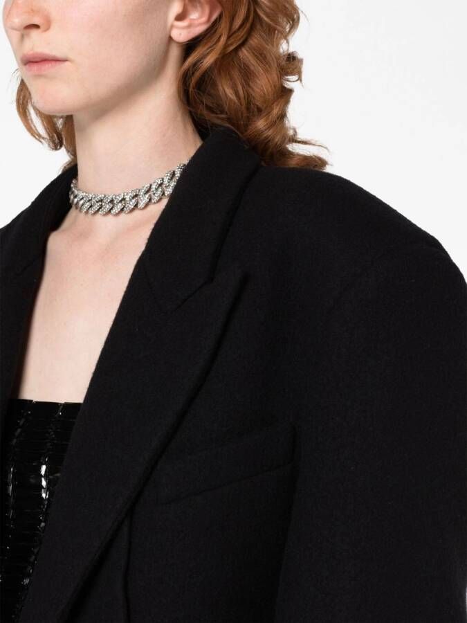 The Attico Jas met cropped mouwen Zwart