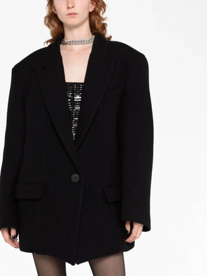 The Attico Jas met cropped mouwen Zwart