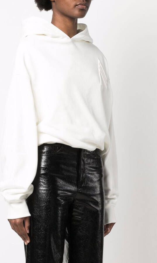 The Attico Hoodie met logo-reliëf Wit