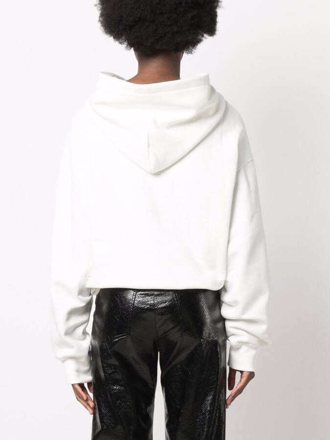 The Attico Hoodie met logo-reliëf Wit