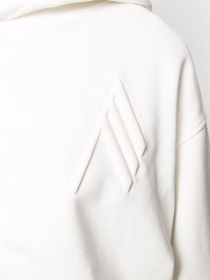 The Attico Hoodie met logo-reliëf Wit