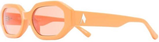 Linda Farrow Zonnebril met rechthoekig montuur Oranje