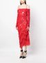 The Attico Jada sequin-design midi dress Rood - Thumbnail 3