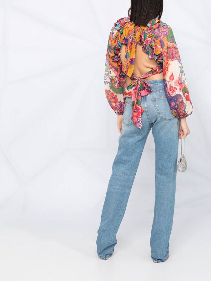 The Attico Jeans met stonewashed-effect Blauw