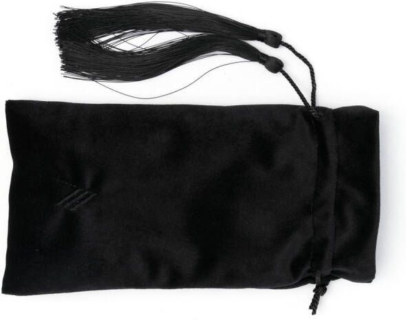 Linda Farrow x The Attico Jorja zonnebril met vierkant montuur Zwart