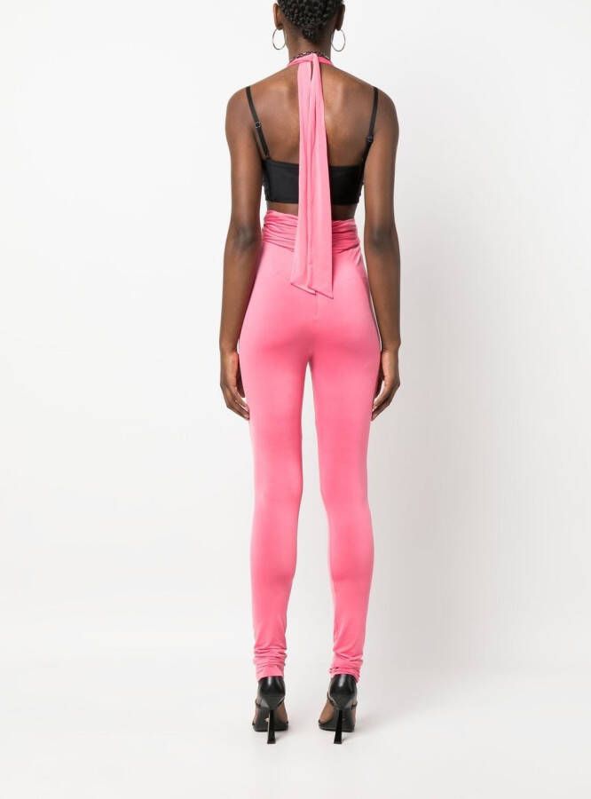 The Attico Legging met halsband Roze