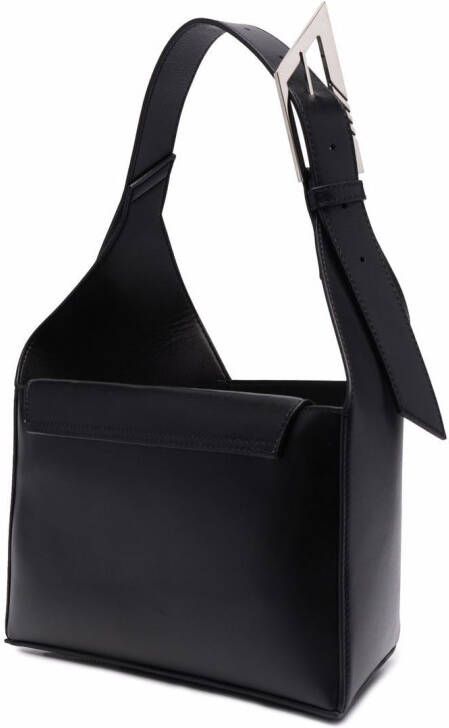 The Attico Leren shopper Zwart