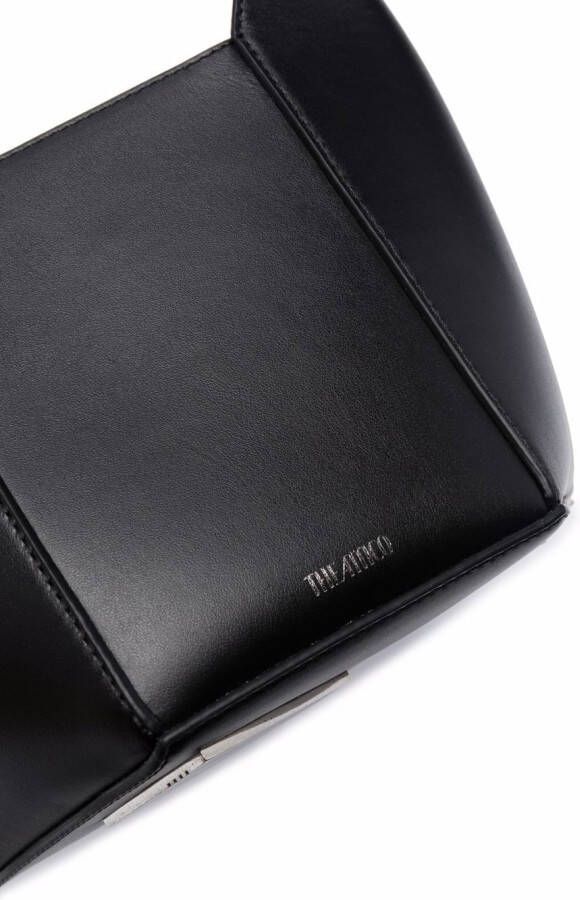 The Attico Leren shopper Zwart