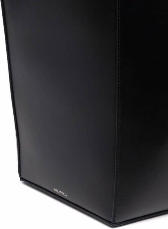 The Attico Leren shopper Zwart