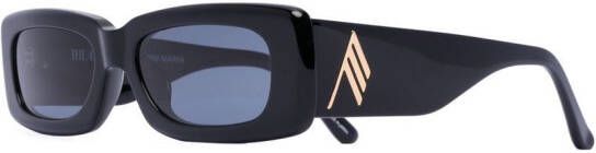 The Attico Mini Marfa zonnebril met logoprint Zwart