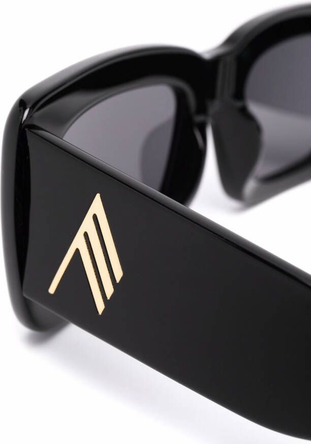 The Attico Marfa zonnebril met rechthoekig montuur Zwart