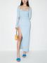 The Attico Maxi-jurk met vierkante hals Blauw - Thumbnail 2