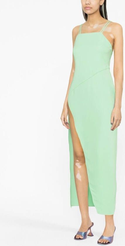 The Attico Midi-jurk met bandjes Groen