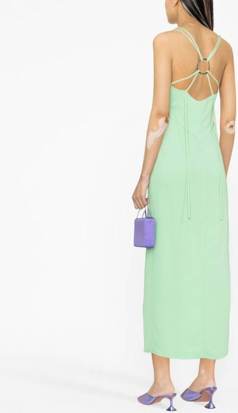 The Attico Midi-jurk met bandjes Groen