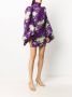 The Attico Mini jurk met bloemenprint dames zijde 40 Paars - Thumbnail 3