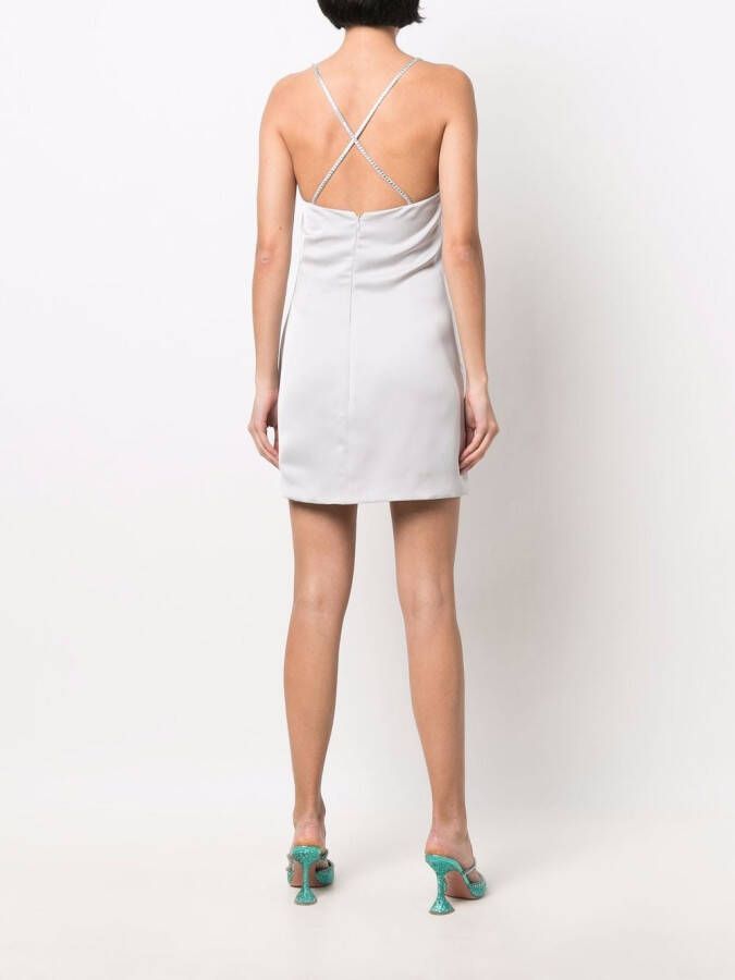 The Attico Mini-jurk met kristallen bandje Grijs