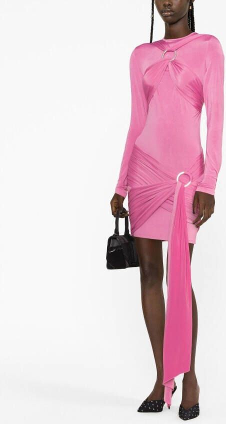 The Attico Mini-jurk met lange mouwen Roze