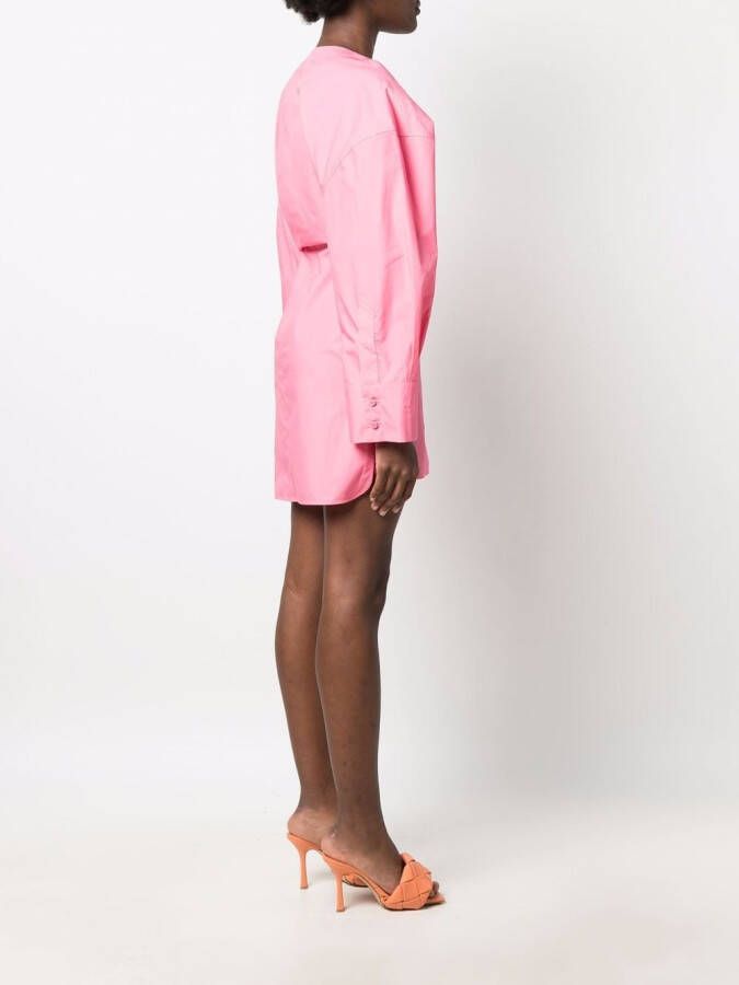 The Attico Mini-jurk met V-hals Roze