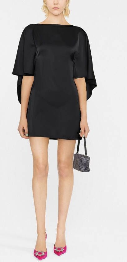 The Attico Mini-jurk met vleermuismouwen Zwart