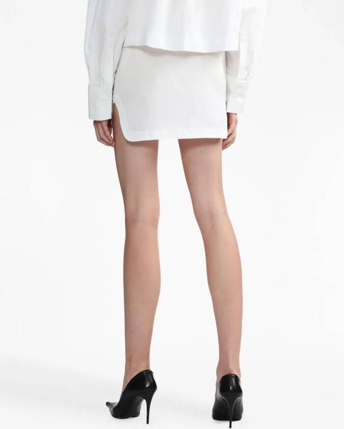 The Attico Mini-rok met geborduurd logo Wit