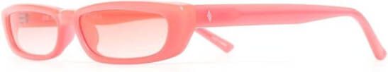 Linda Farrow x The Attico zonnebril met smal montuur Roze