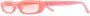 Linda Farrow x The Attico zonnebril met smal montuur Roze - Thumbnail 2