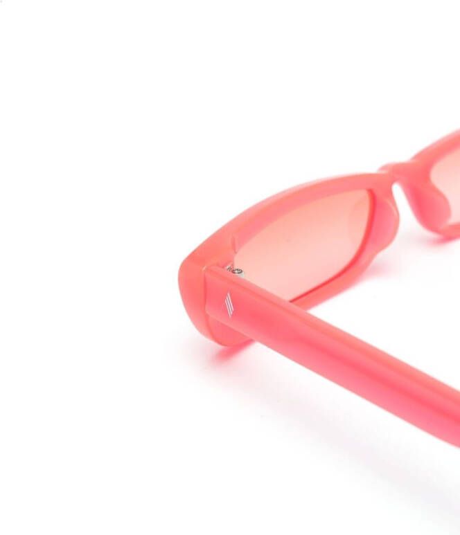 Linda Farrow x The Attico zonnebril met smal montuur Roze