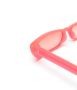 Linda Farrow x The Attico zonnebril met smal montuur Roze - Thumbnail 3