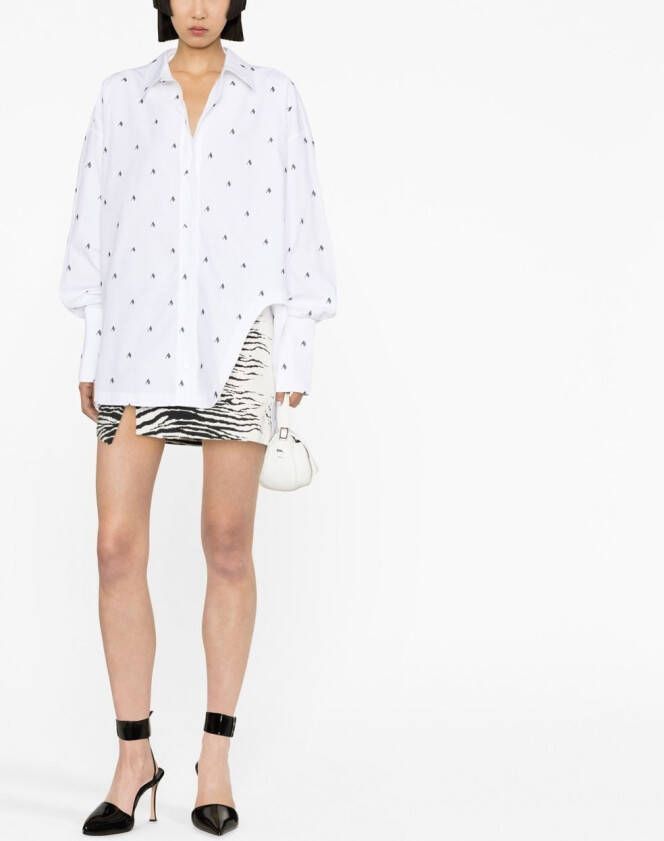 The Attico Oversized blouse Wit