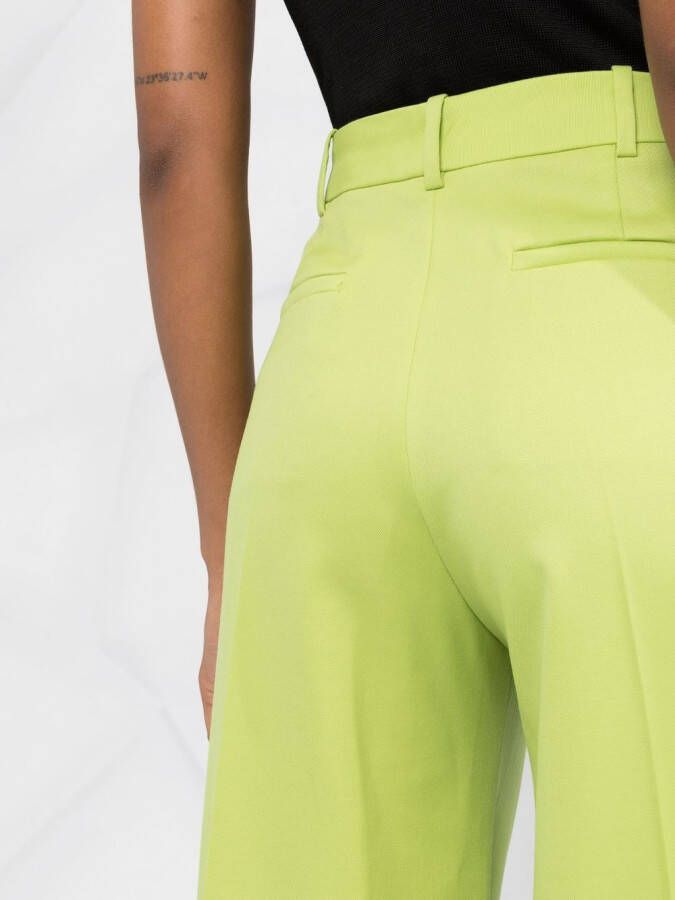 The Attico Pantalon met wijde pijpen Groen