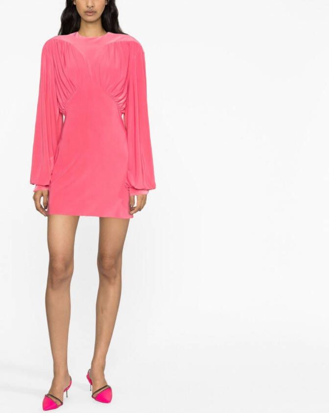 The Attico Mini-jurk met ruches Roze